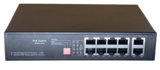 8 Port 100M PoE Switch with Build-in Power Supply 8*100M POE+2*GE RJ45 PoE Switch